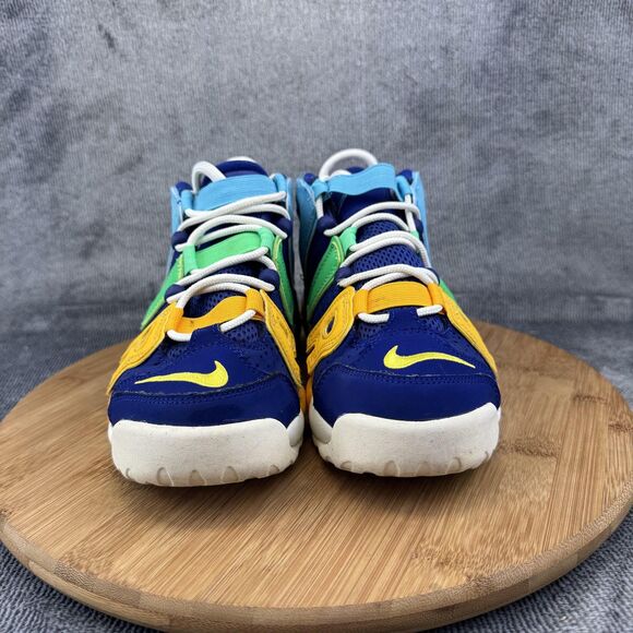 Nike Air More Uptempo Shoes Youth Size 4Y Blue Multi Color Primary FJ0693-455 - Picture 2 of 9